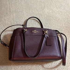 Burgundy coach crossbody